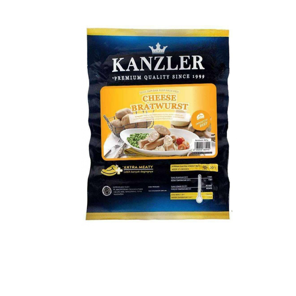 

Kanzler Cheese Bratwurst 360 gram