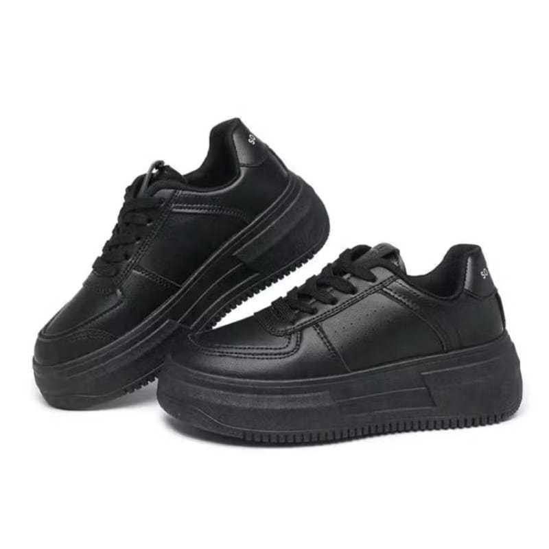 HOT SALE Sepatu Sneakers Putih Polos Wanita Sepatu Sekolah Cewek HItam Polos Korean Style/Sepatu