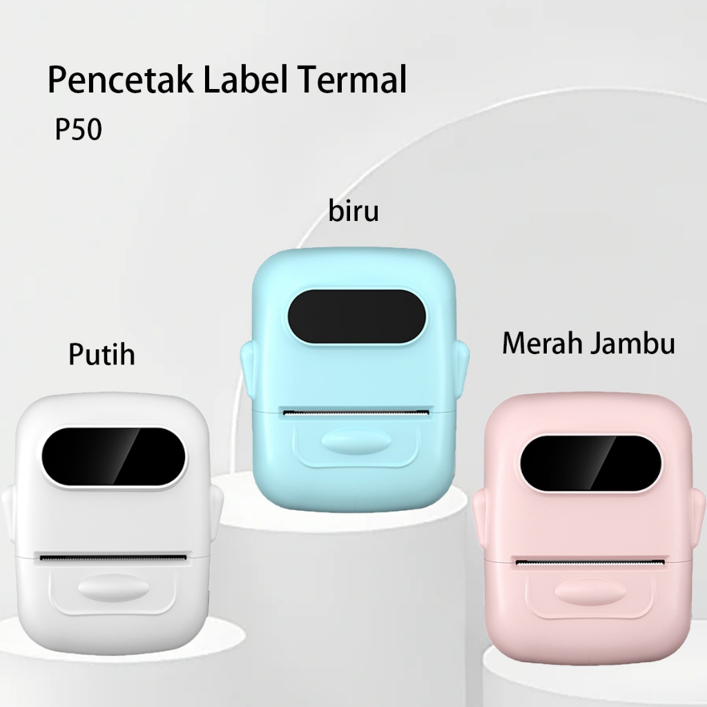 

P50 Printer Bluetooth Thermal 20-50mm Printer Label Sticker Mesin Label Printer Barcode Label Harga