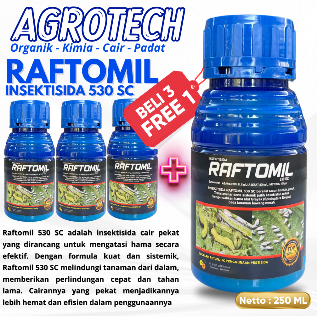 RAFTOMIL 530 SC 250 ml Insektisida Untuk Mengatasi Hama Ulat Grayak