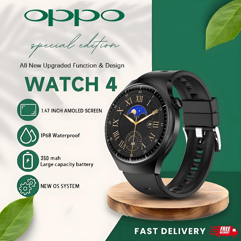 2025 OPPO SmartWatch 4 Original Smart Watch 1.51"HD Full Touch Screen Wireless Charge Bluetooth Call