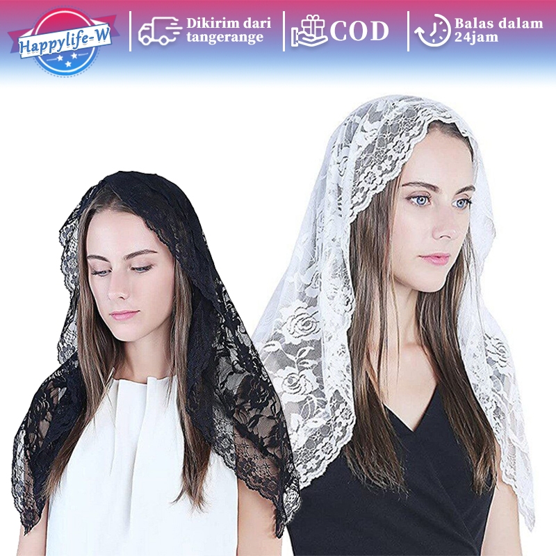 Mantilla Kerudung Katolik Mantila Katholik Kerudung Misa Kerudung Doa Mantilla Mantila