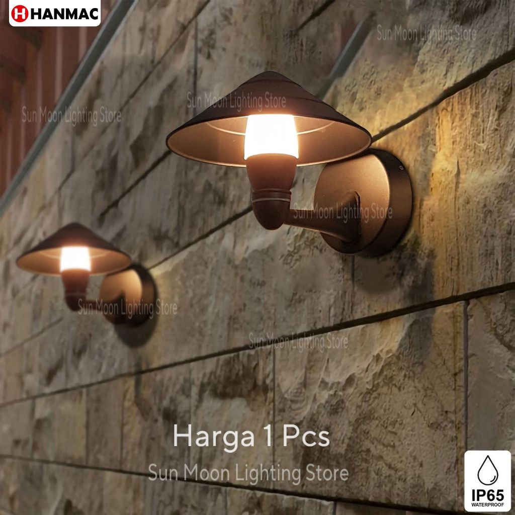 Lampu dinding minimalis led outdoor 10watt model topi taman waterproof