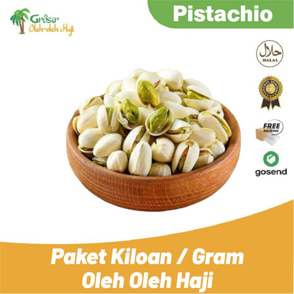 

Kacang Pistachio Snack Sehat Kacang Fustuk Oleh-Oleh Haji Umroh Bisa Per 1kg/per Gram