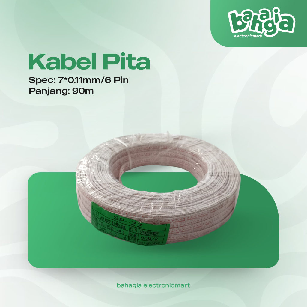 KABEL PITA 6P 6 PIN / KABEL Pita 6 PIN Merah dan Putih / Cable Pita