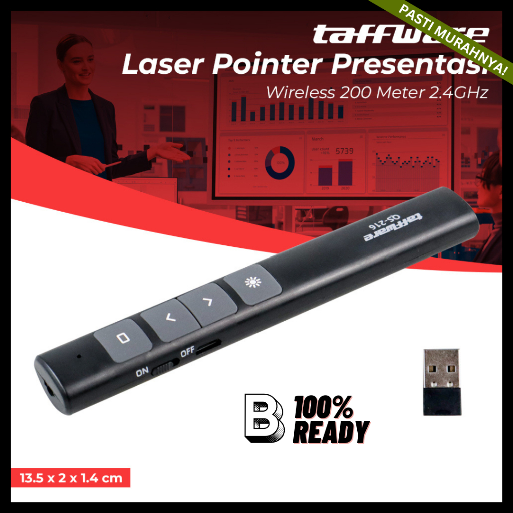 Pointer Presentasi / Wireless Laser Pointer Presentasi / Pointer Laser Presentasi Wireless / Ponter