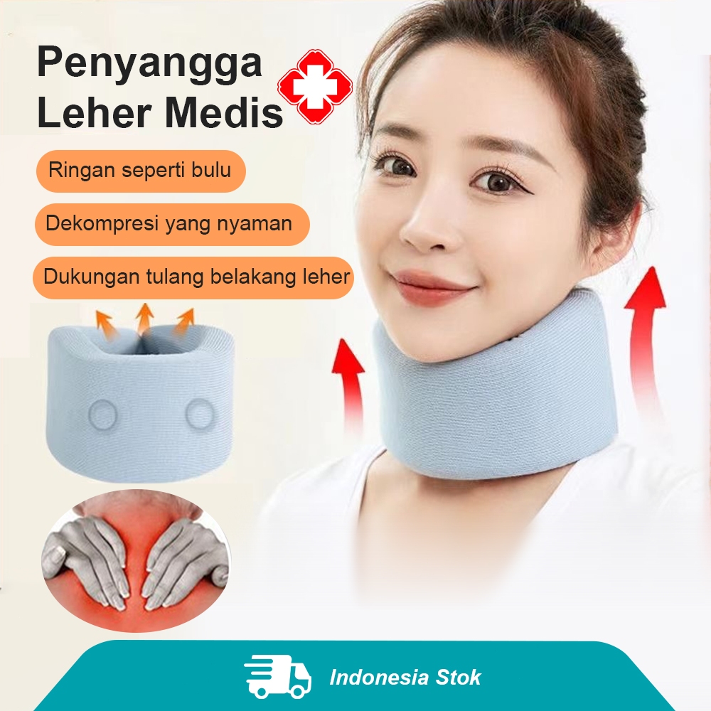 Penyangga Leher Saraf Kejepit Pinggang Ampuh Penahan Leher Terapi Medis Neck Collar Support Soft