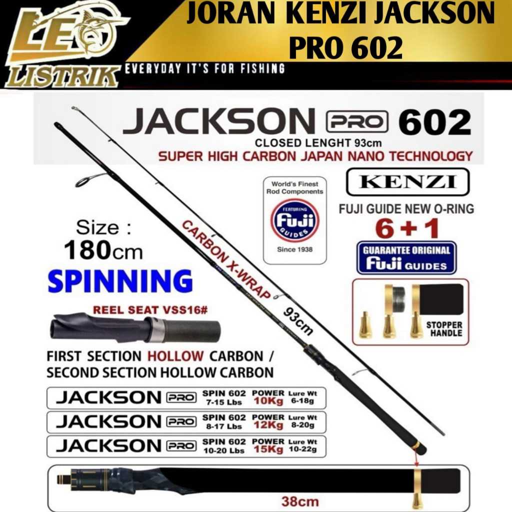 JORAN PANCING KENZI JACKSON PRO 602 7-15B 8-17LB 10-20LB SPINNING PANJANG 180CM