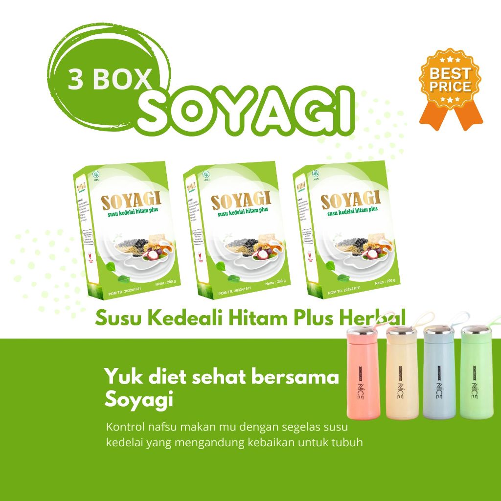 

Paket 3 Soyagi Susu Diet Susu Kedelai Hitam
