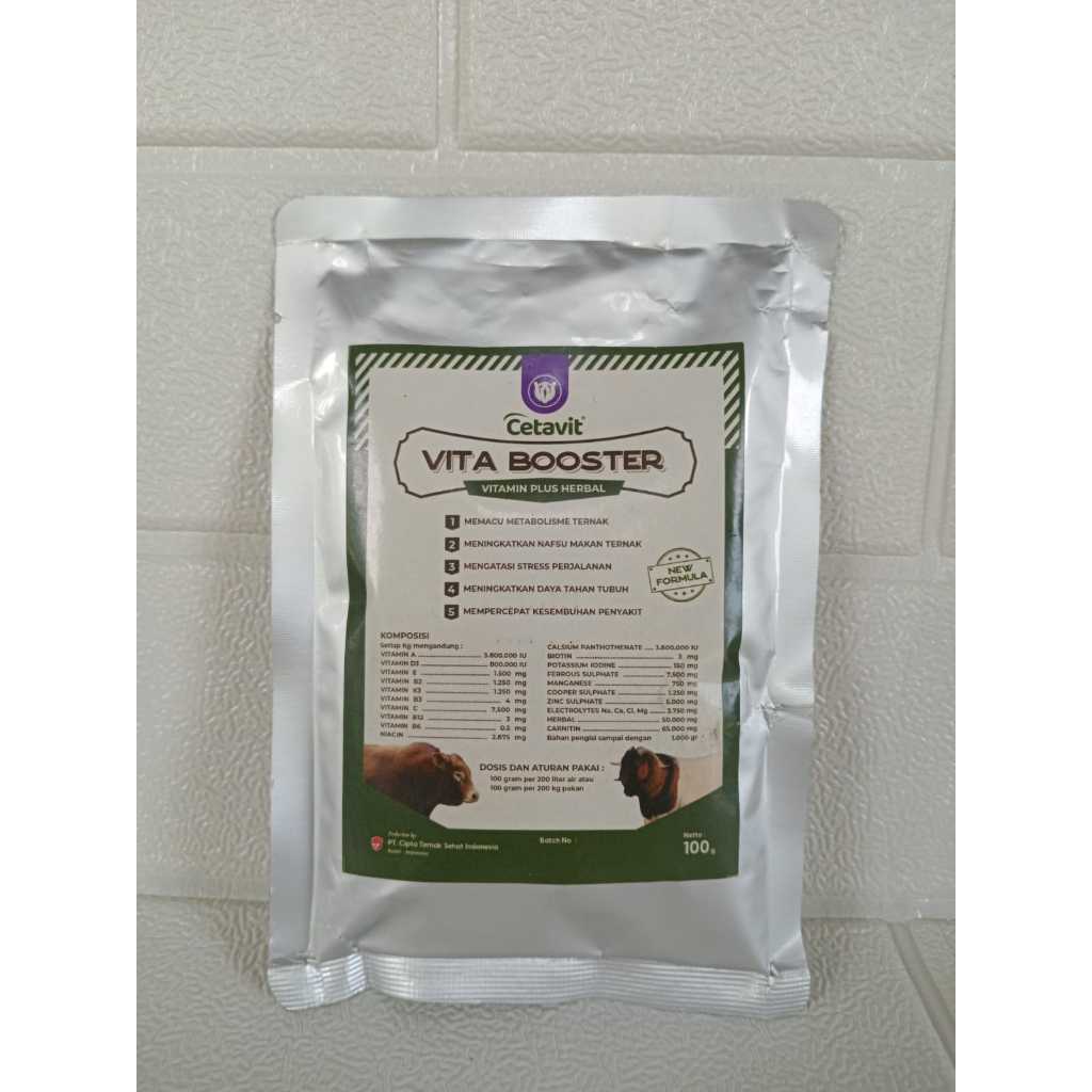 VITA BOOSTER | Multivitamin Penambah Nafsu Makan dan Mempercepat Penyembuhan Penyakit Pada Sapi Kamb