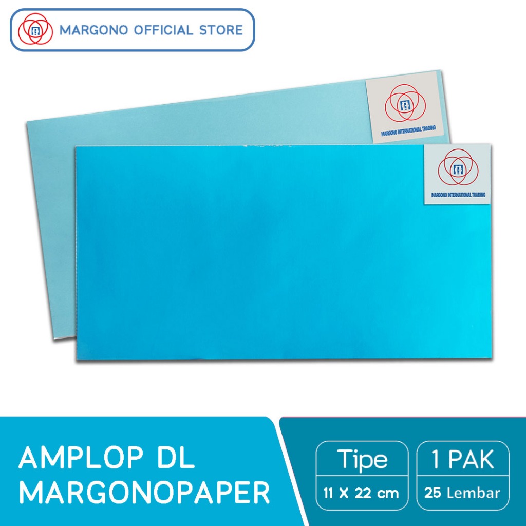 

Margono Amplop Warna Warni Polos DL (11 x 22 cm) - 25 Lembar
