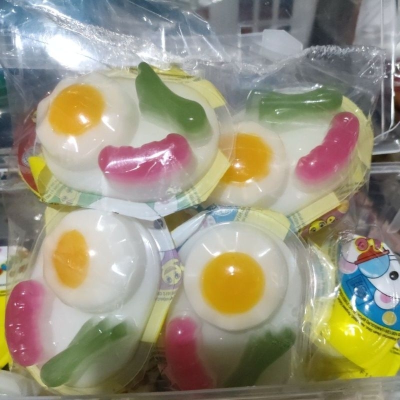 

jelly puding telur aneka rasa jeli isi 10 pcs