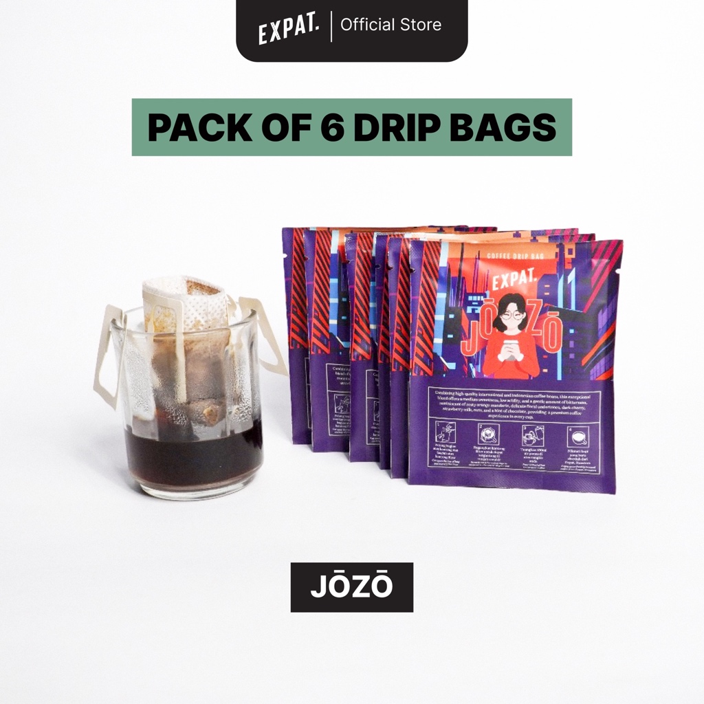 

Expat. Roasters Package of 6 Jōzō Single Use Filter Coffee 10g Specialty Coffee | Jozo Drip Bag Filter Kopi