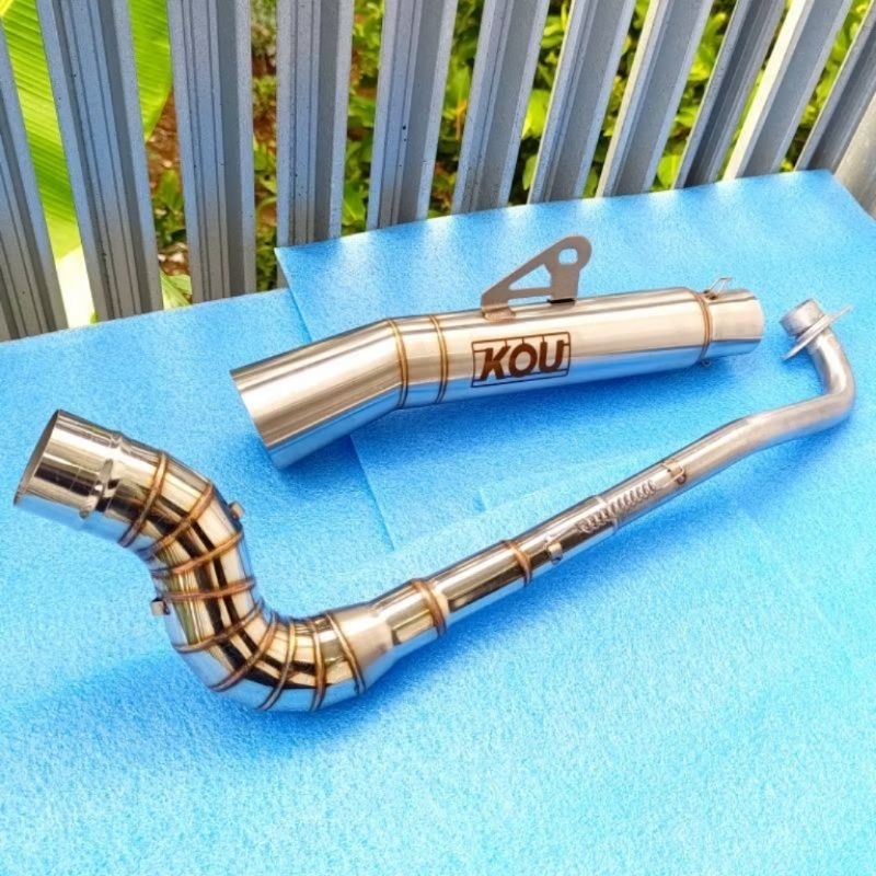 highmount KOU Open exhaust 51mm pipe wave 100 110 125xrm fury raider j rs125 rusi 100 110smash/ baja