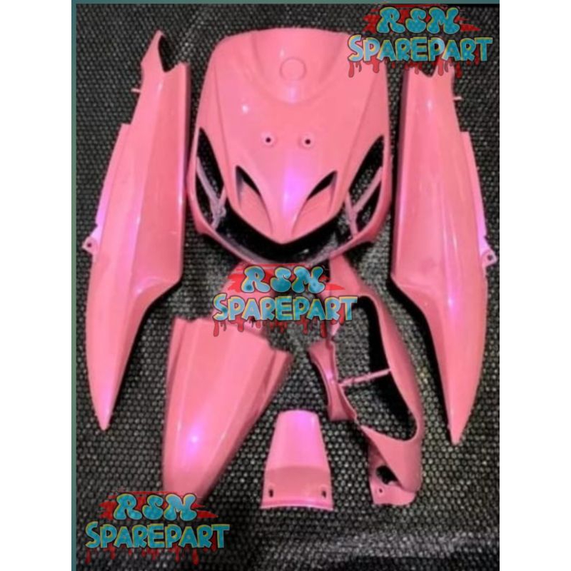 COVER BODY MOTOR MIO SPORTY DAN SMILE WARNA PINK LEMBAYUNG UNGU