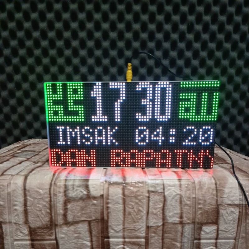 Jam Waktu Sholat Digital Masjid + alarm timer iqomah digital
