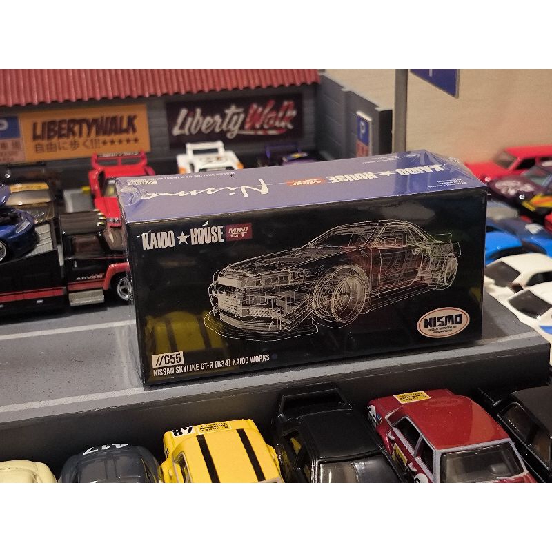 Kaido House Mini GT Nissan R34 Biru