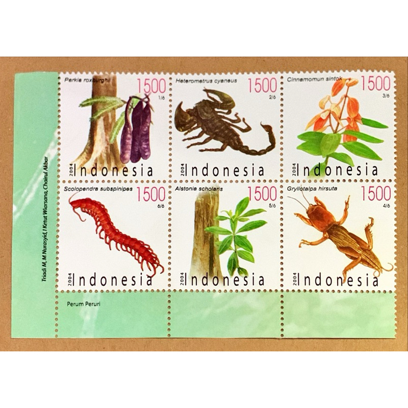 

(BA) PRANGKO INDONESIA 2004 FLORA DAN FAUNA 6V SERIES MNH.
