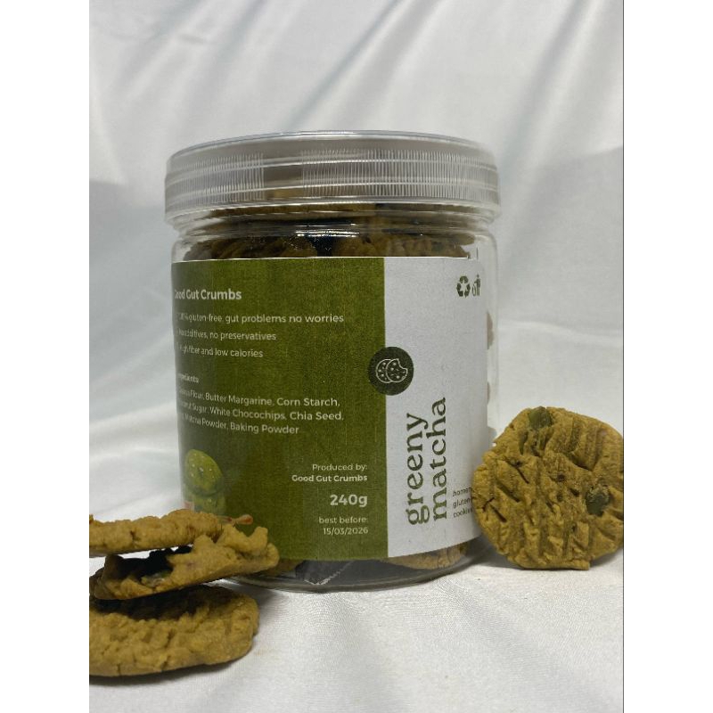 

[Good Gut Crumbs] Greeny Matcha Gluten-Free Cookies