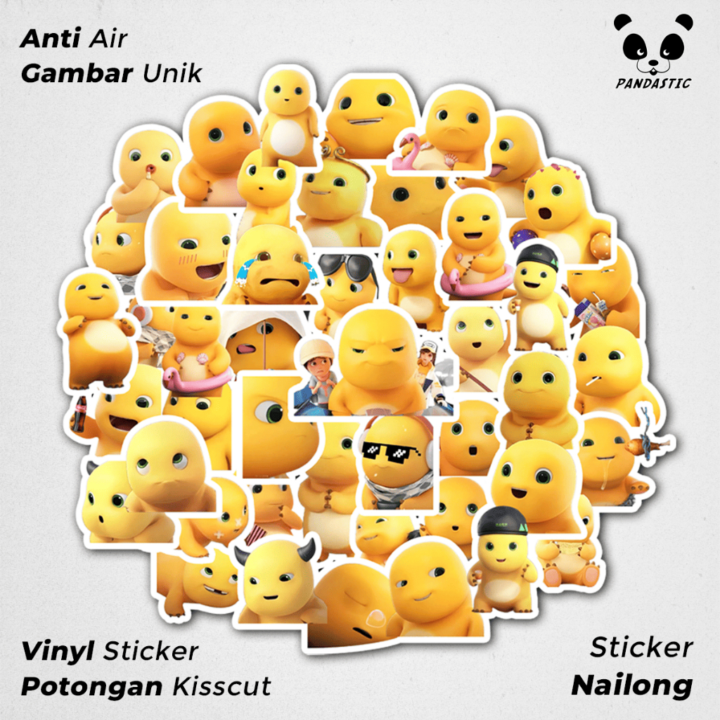 

Stiker Tempel Nailong Dino Kuning Kartun Film Paper Vinyl Dekorasi Laptop Koper Tumbler Kulkas DIY
