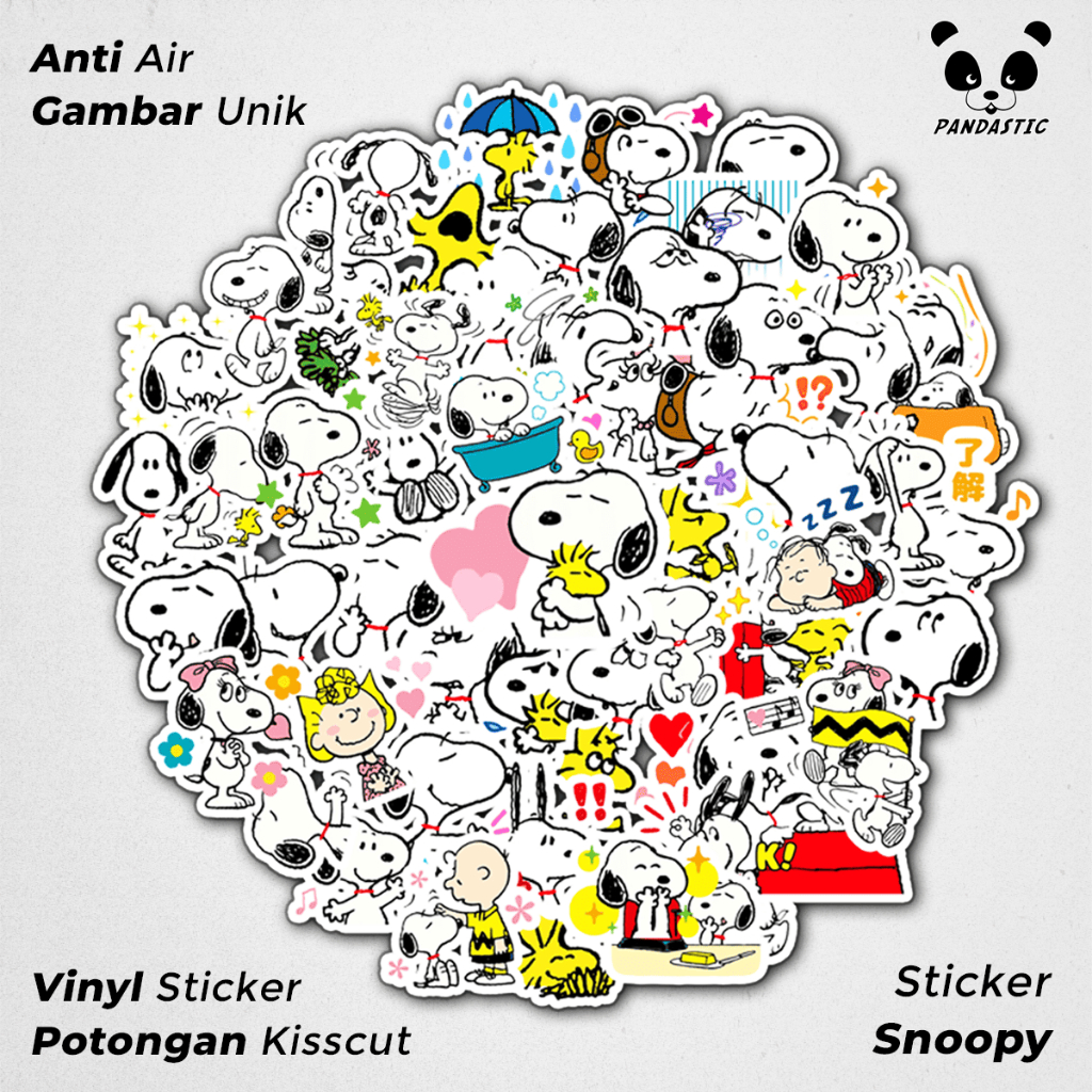 

Stiker Tempel Snoopy Kartun Film Paper Vinyl Dekorasi Laptop Koper Tumbler Kulkas DIY
