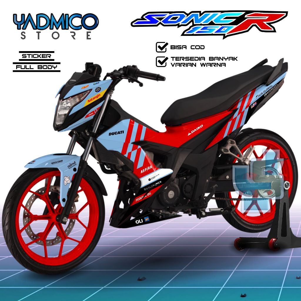 Decal Sonic 150R Full Body - Stiker Sonic 150R Full Body - Decal Hologram Sonic 150R Variasi - Strip