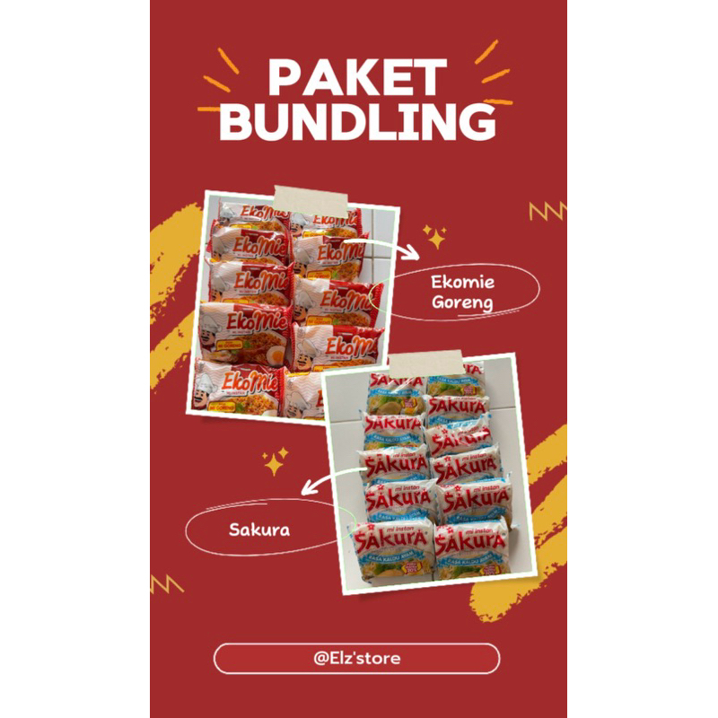 

[ 1 Dus ] Paket Mix Ekomie x Sakura isi 40Pcs