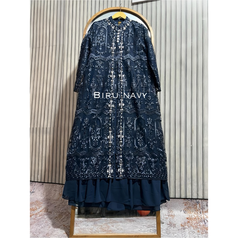 Gamis Pesta Mewah Dress Tile Payet Mewah Exclusive Lebaran Muslim Gamis Pesta Kondangan Hajatan