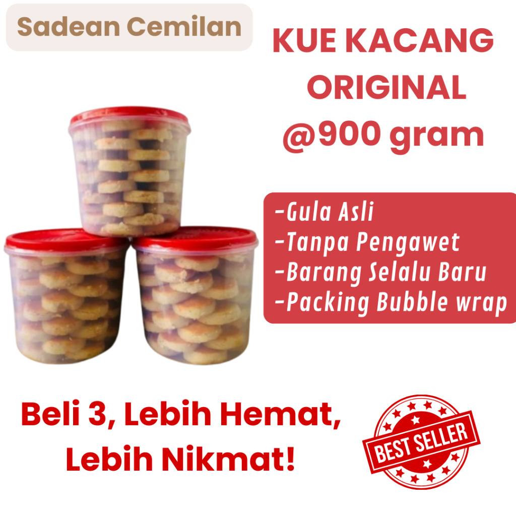 

KUE KACANG ORIGINAL 100% KUE KACANG HOMEMADE 900 GRAM