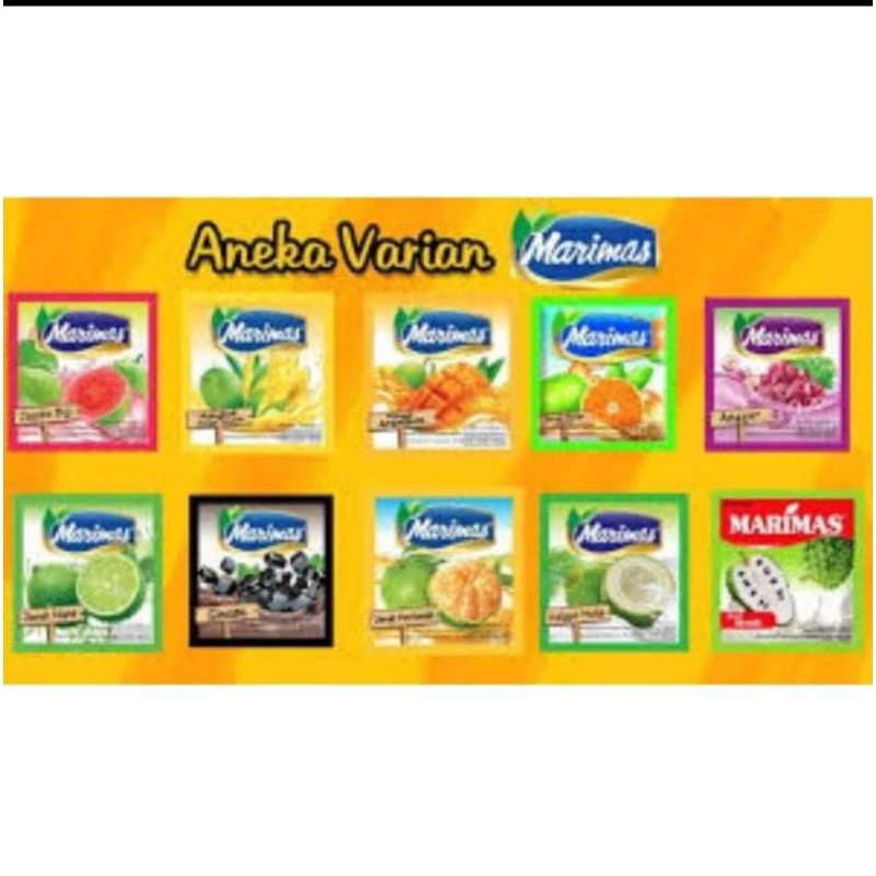 Marimas minuman bubuk rasa instan 1 Renteng Isi 10
