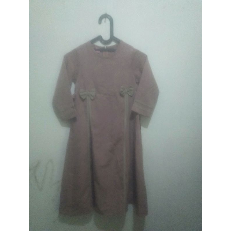 Preloved PL gamis set kerudung Nibras