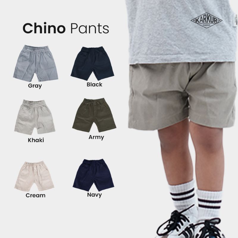 Celana Pendek Chinos Anak Laki laki Saku samping Bray by Karkur Classic