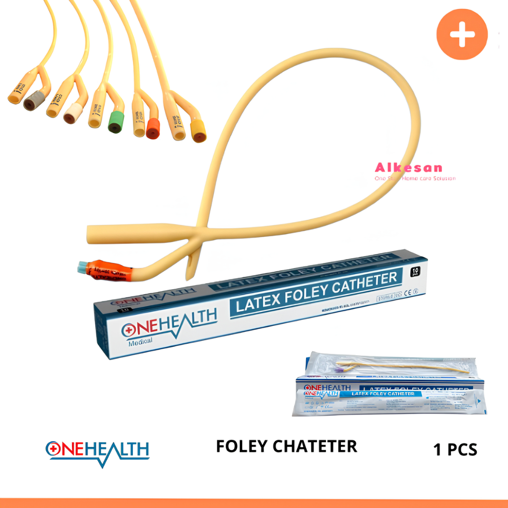 Onehealth Kateter Urine Pria Silicone Foley Cateter 2 Ways Uretra Latex Chateter OneHealth