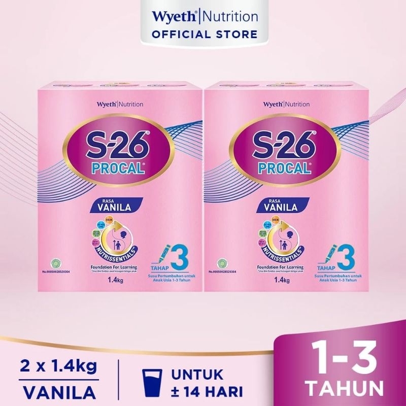 S26 PROCAL VANILA 1400 GRAM / 2 PACK