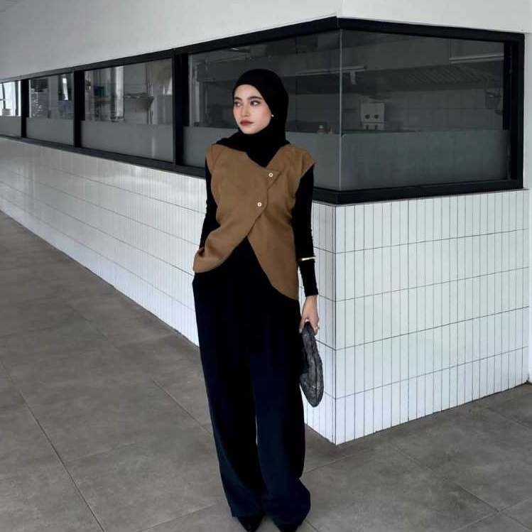 KODE K78V CILILY Vest Korean Style Rompi Atasan Wanita Jinji