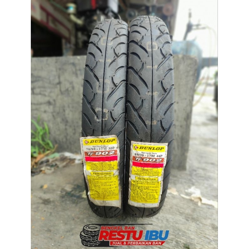1 Pasang Ban Tubeles Dunlop TT902 70/90-17 & 80/90-17