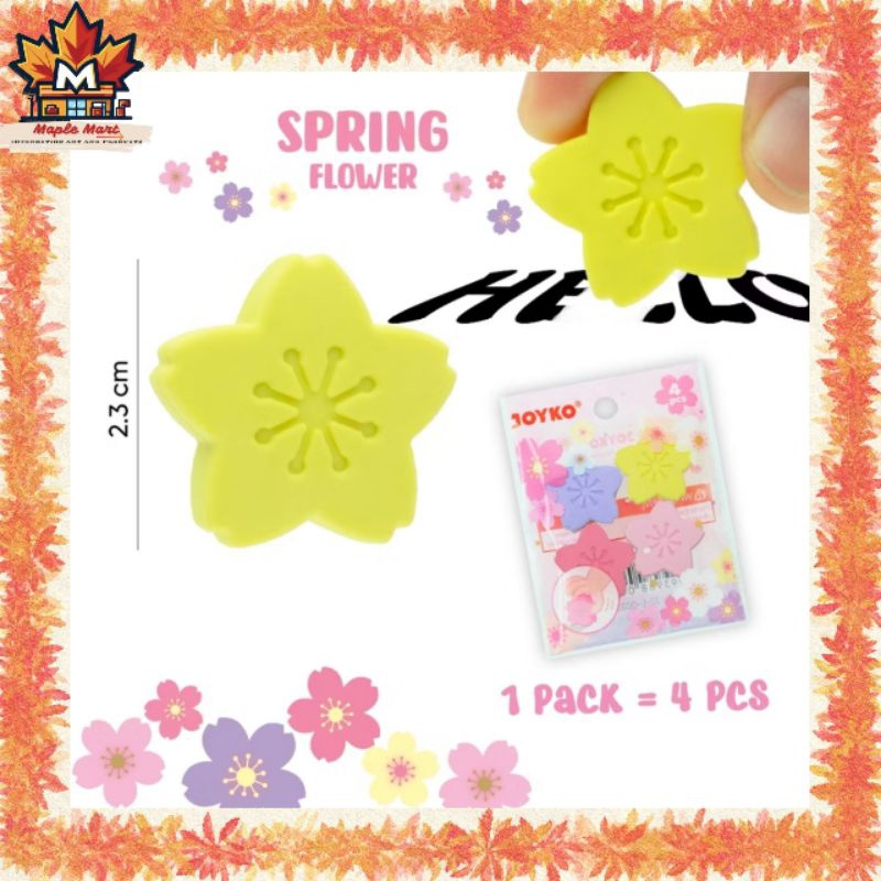 

ATK - Penghapus Eraser Spring Flower / Bentuk Bunga Warna-Warni 1Set isi 4pcs