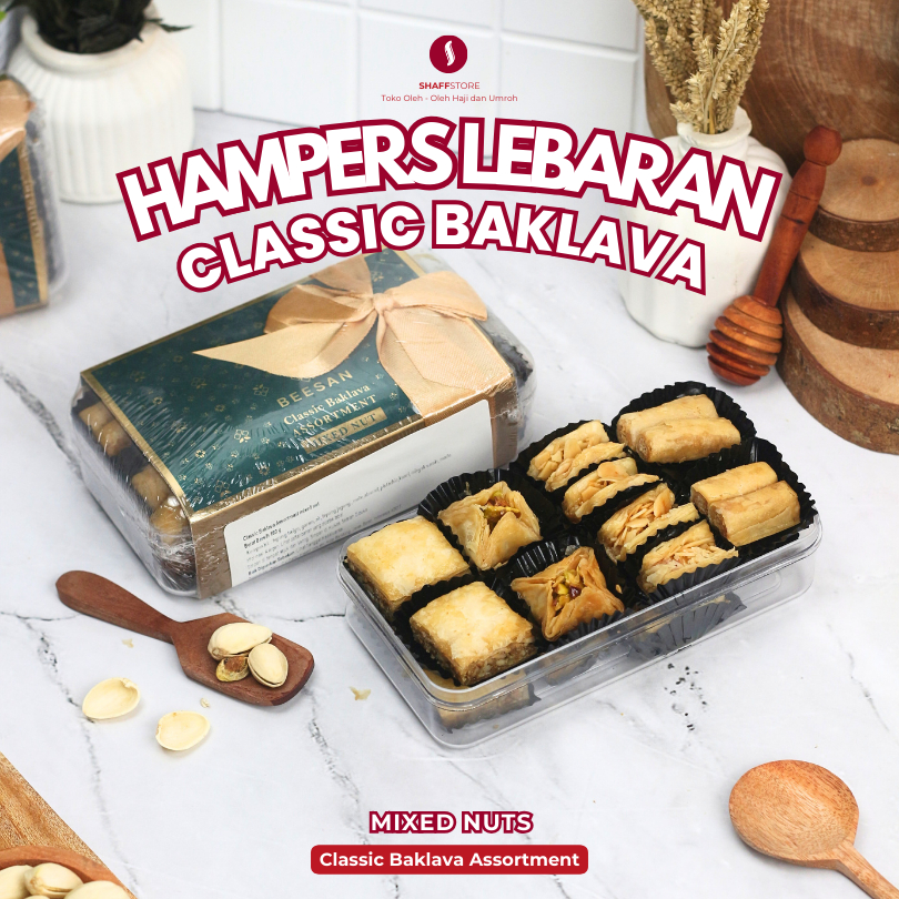 

CLASSIC BAKLAVA WITH HONEY Kue Kering HAMPERS LEBARAN PREMIUM khas Timur Tengah TANPA GULA