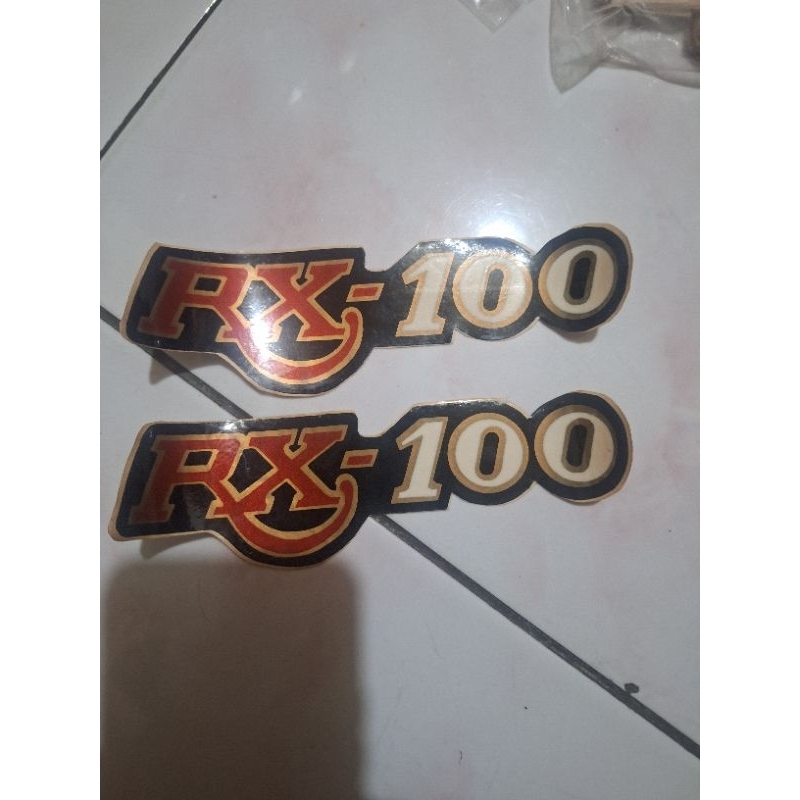 stiker list box aki accu yamaha rx100 rx 100 nos