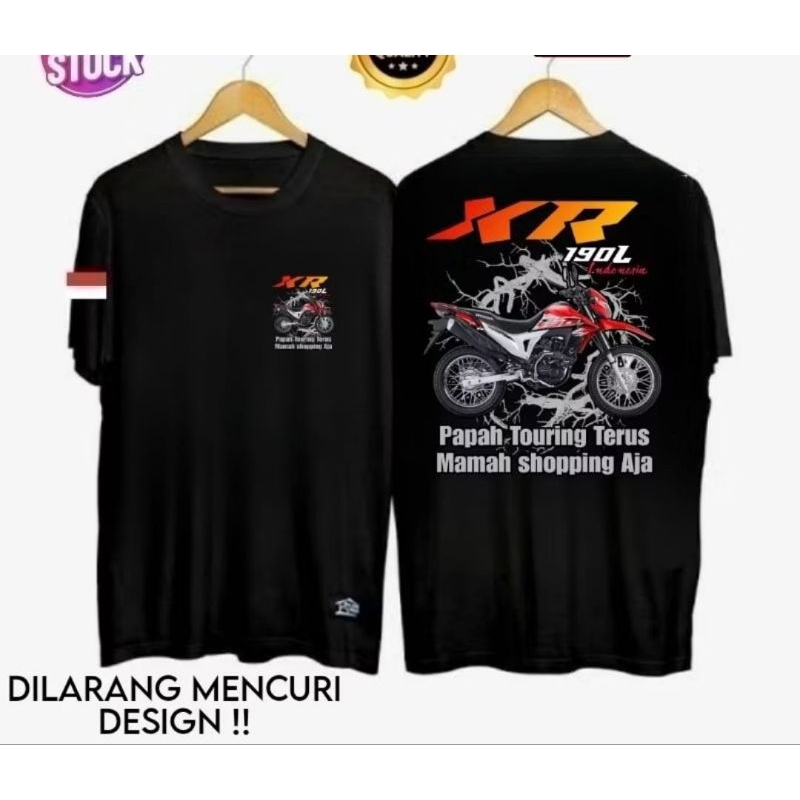KAOS MOTOR XR 190L INDONESIA PAPAH TOURING MAMAH SHOPING