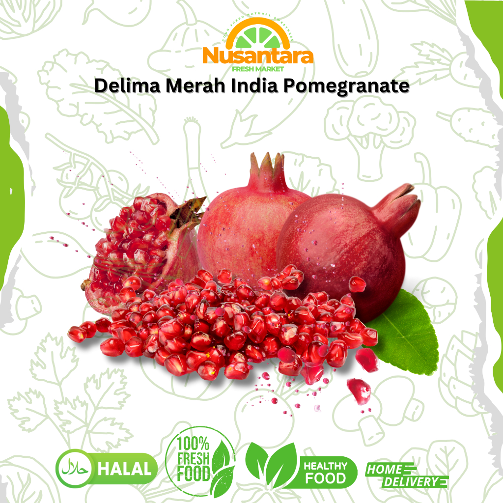 

Delima Merah Import India Pomegranate Manis Segar Kaya Manfaat Super Jumbo ( 1 Buah )