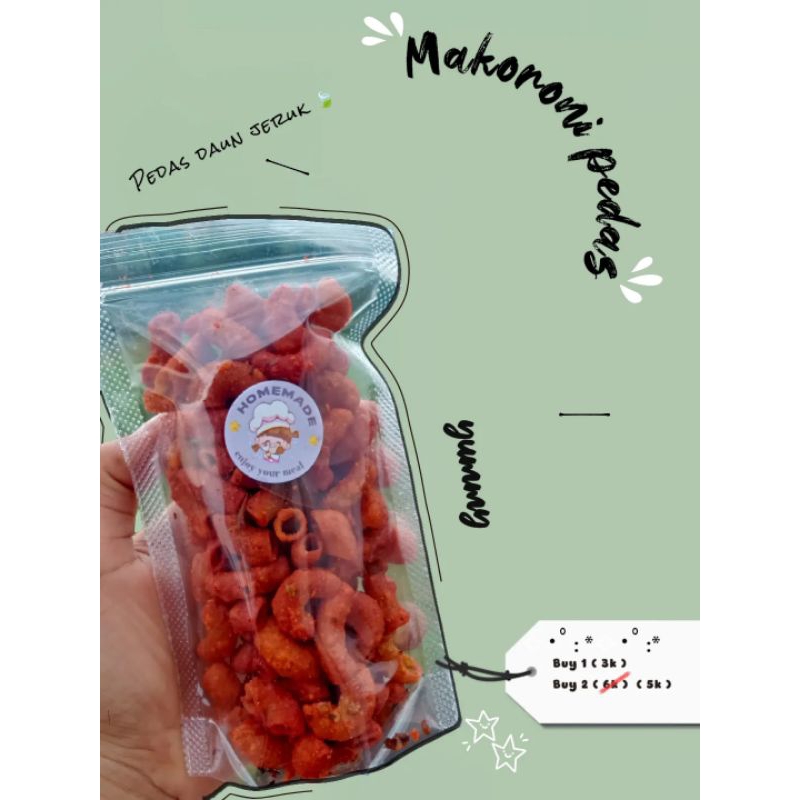 

MAKORONI PEDAS DAUN JERUK/SNACK KILOAN