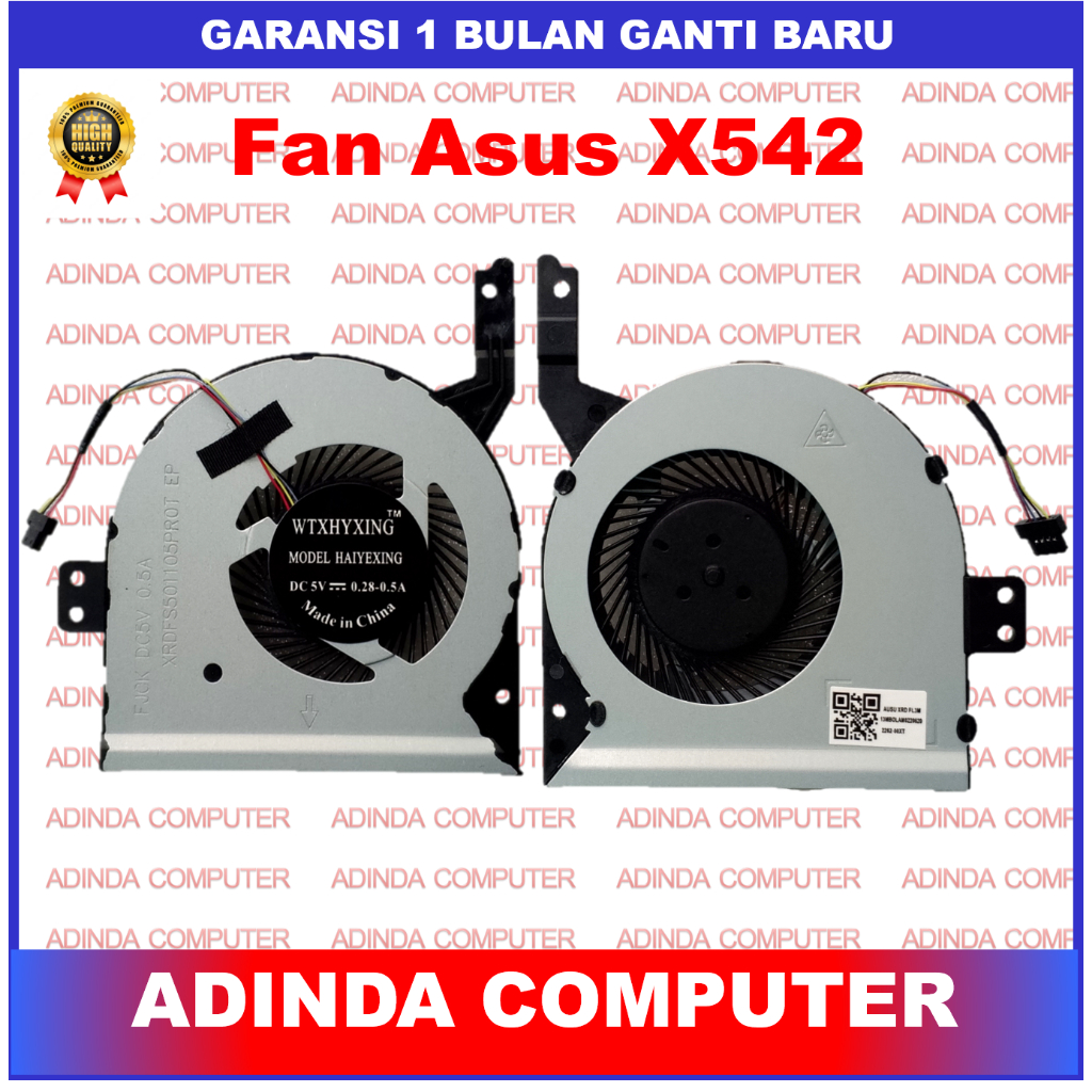 Kipas Fan Asus X542 FL8000 FL8000U FL8000UF FL8000UN FL8000UQ A580 A580U F580U