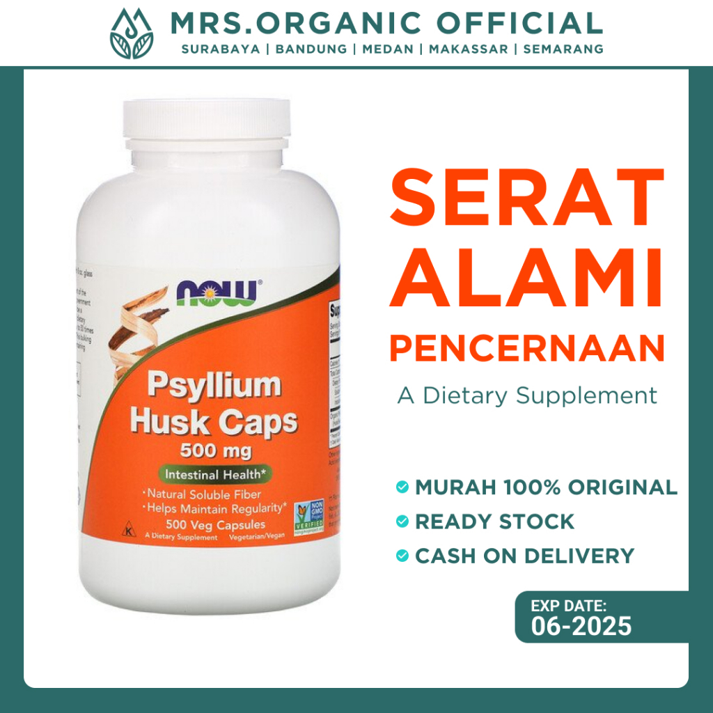 Vitamin Mineral Diet Psyllium Husk 500 mg Caps Now Kapsul