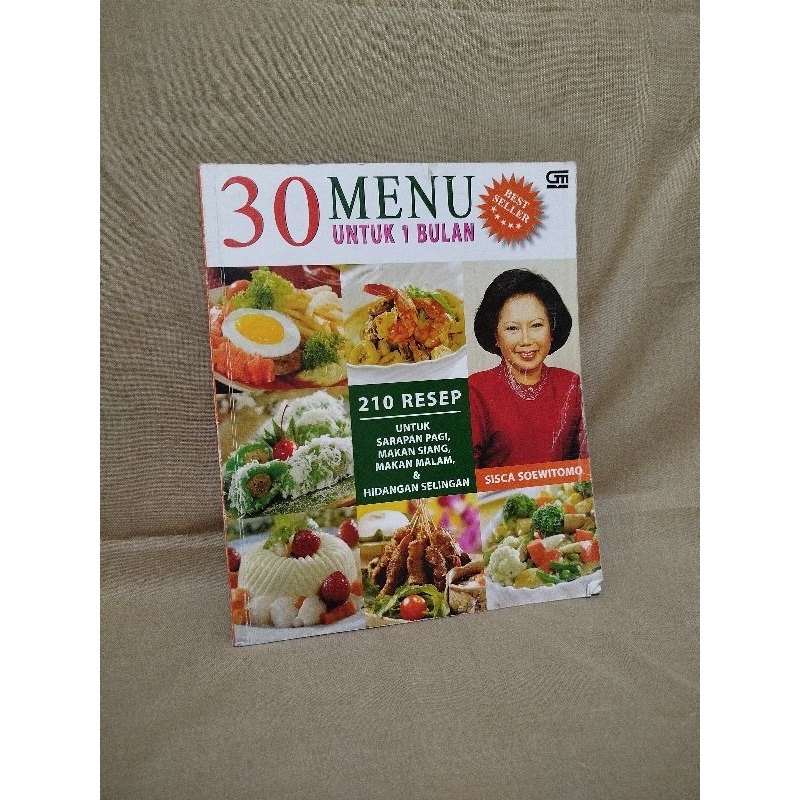 preloved buku resep sisca soewitomo 30 menu untuk 1 bulan