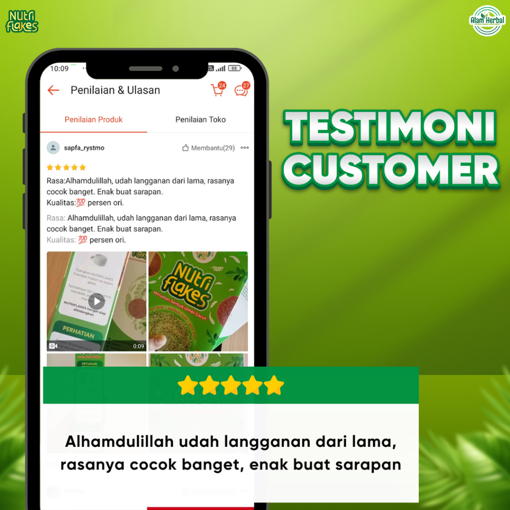 

RB Nutriflakes Susu Sereal Umbi Garut Minuman Sehat Atasi Asam Lambung Maag Gerd Original 280 Gram