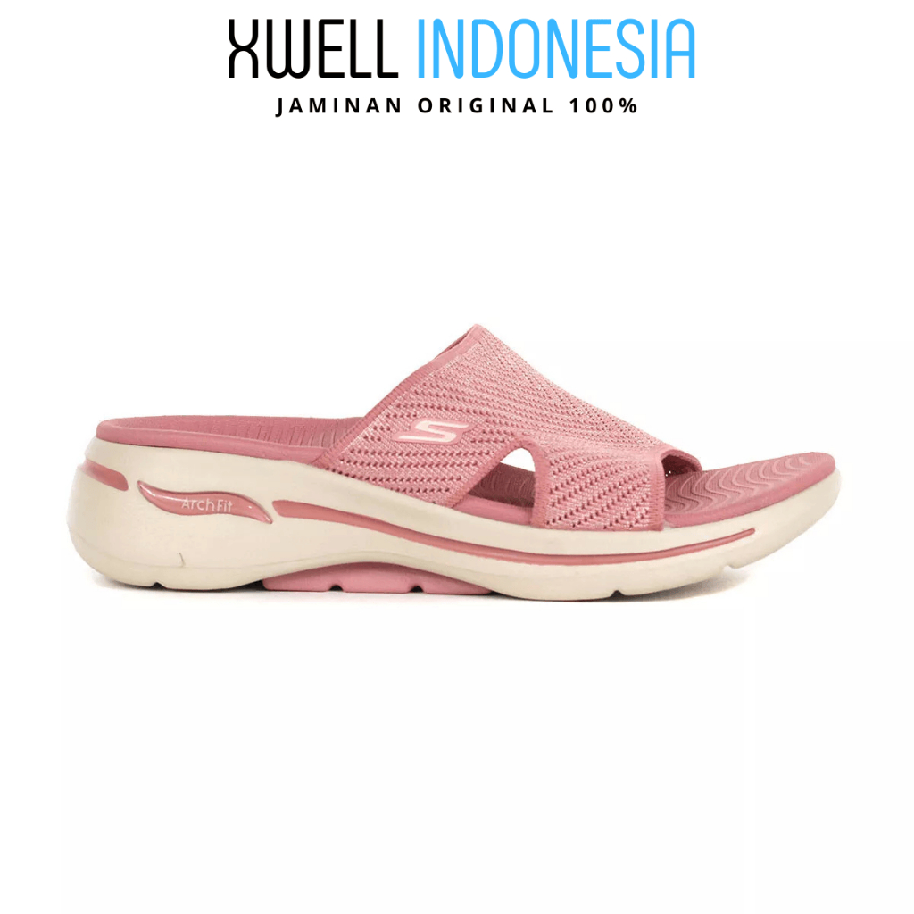 Sandals Wanita Skechers Go Walk Arch Fit Mauve Womens Original 140287MVE