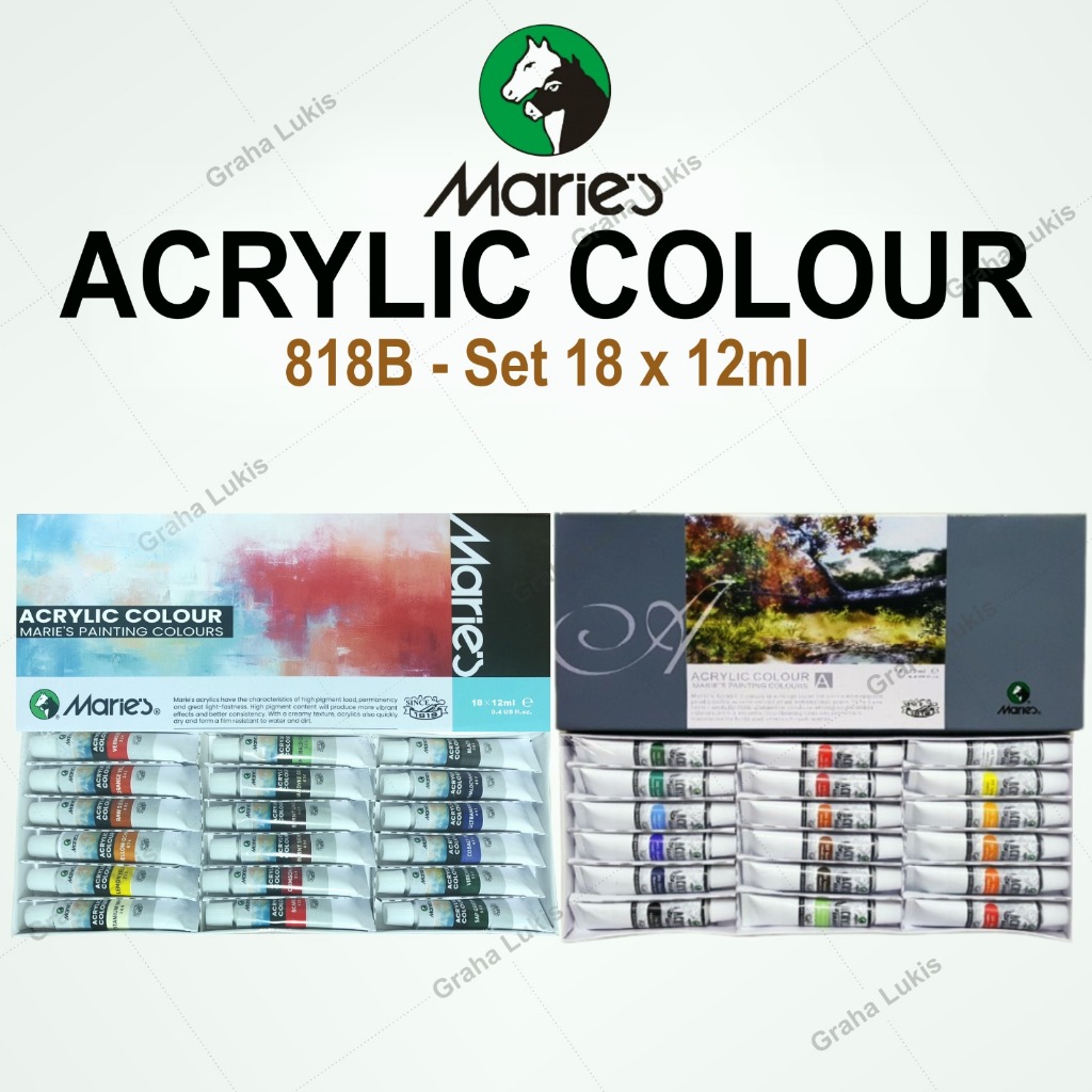 

Cat Akrilik Maries Acrylic Colour set 18