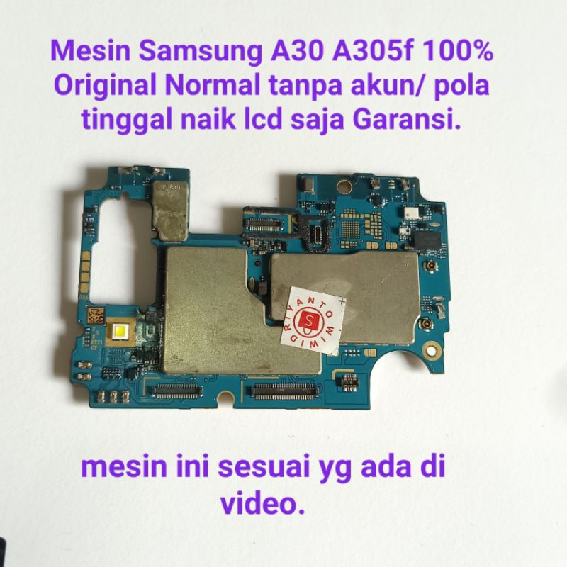 Mesin Normal Original Samsung A30 A305F tinggal naik lcd saja tidak ada akun/pola sudah di hapus GAR