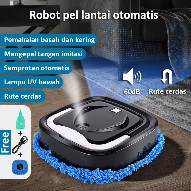 PENGEPEL ROBOT Pembersih Lantai Robot PEL Pel Lantai + Humidifier Pembersih Lantai Otomatis Robot Pe